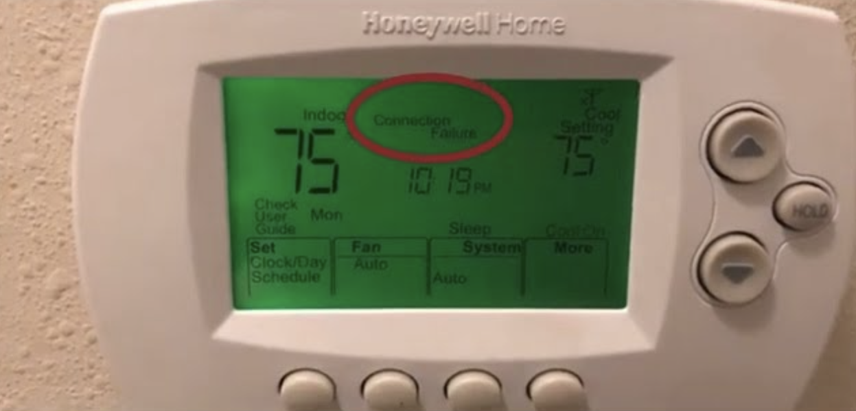 Honeywell Thermostat connection failure [Solved].