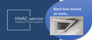 black dust around air vents.